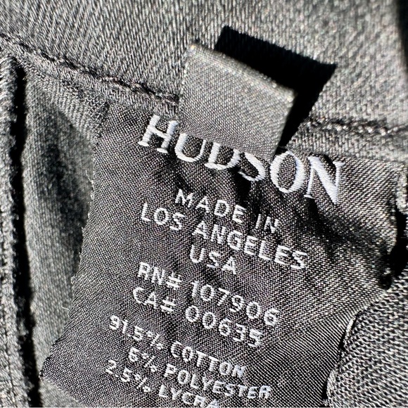 Hudson Black Skinny Jeans with Lace Up Sides - Picture 5 of 5